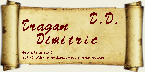 Dragan Dimitrić vizit kartica